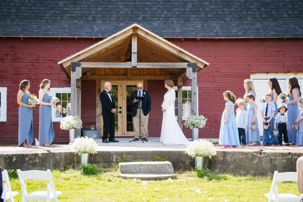 Wedding at Bird Dog Farm Cider in New Hampshire.