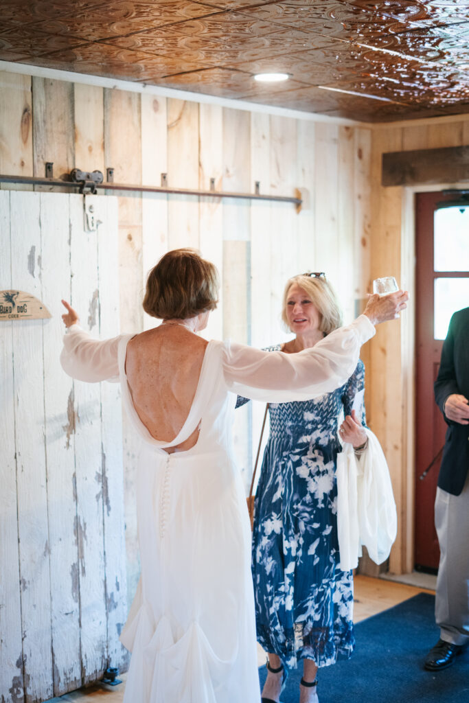 Wedding at Bird Dog Farm Cider in New Hampshire.