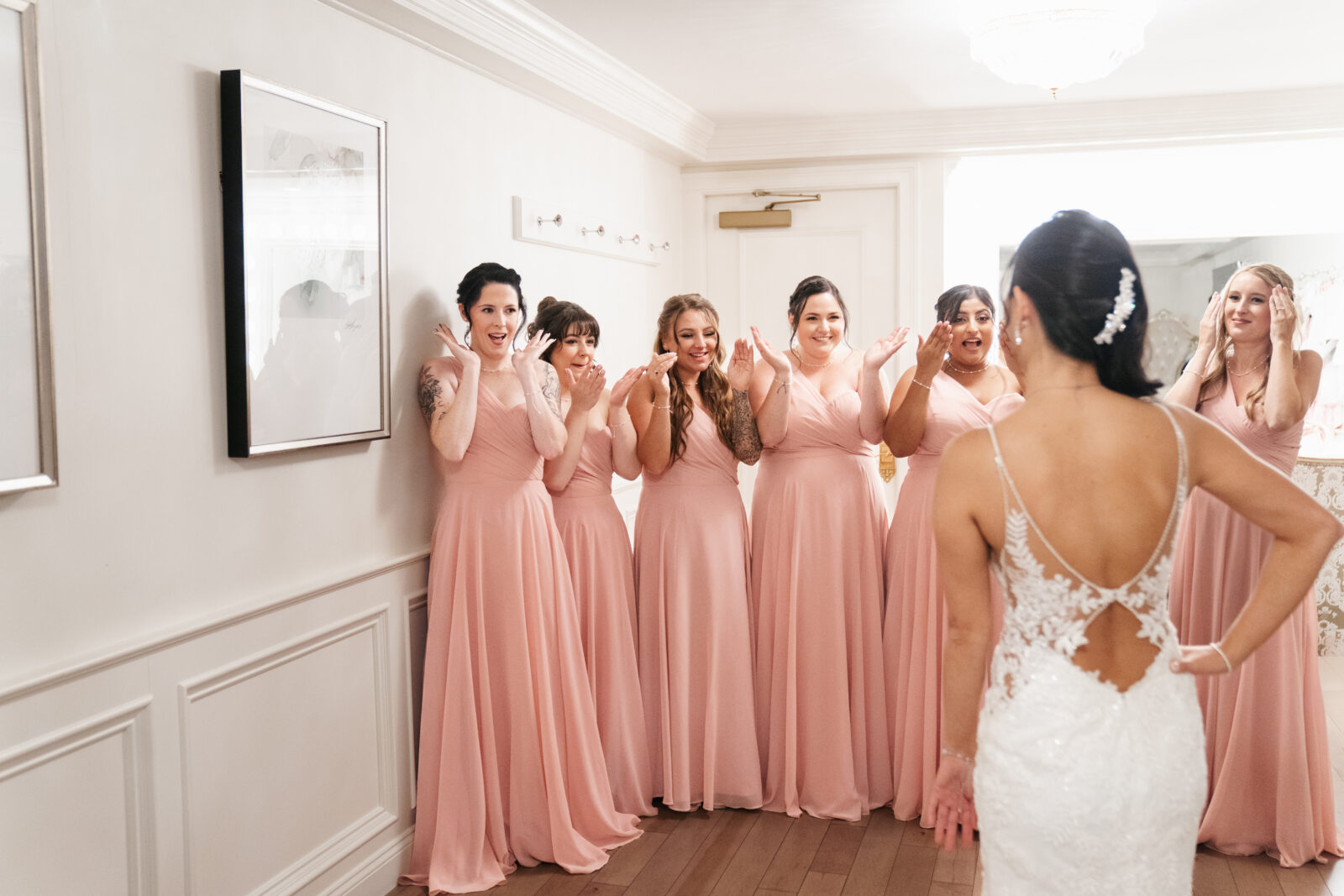 Grand View in Mendon Wedding, bride getting ready in bridal suite 