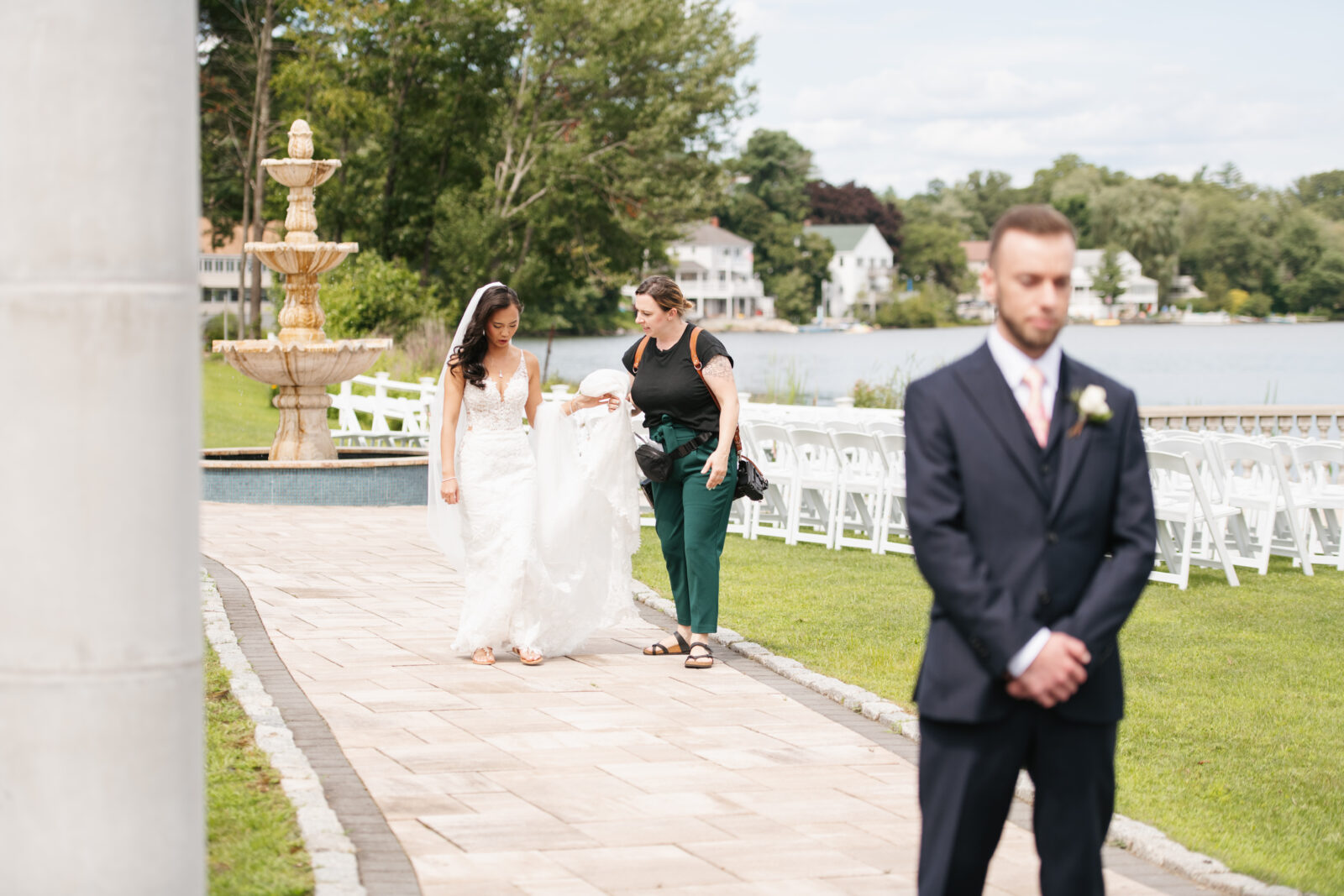 Grand View in Mendon Wedding, first look 