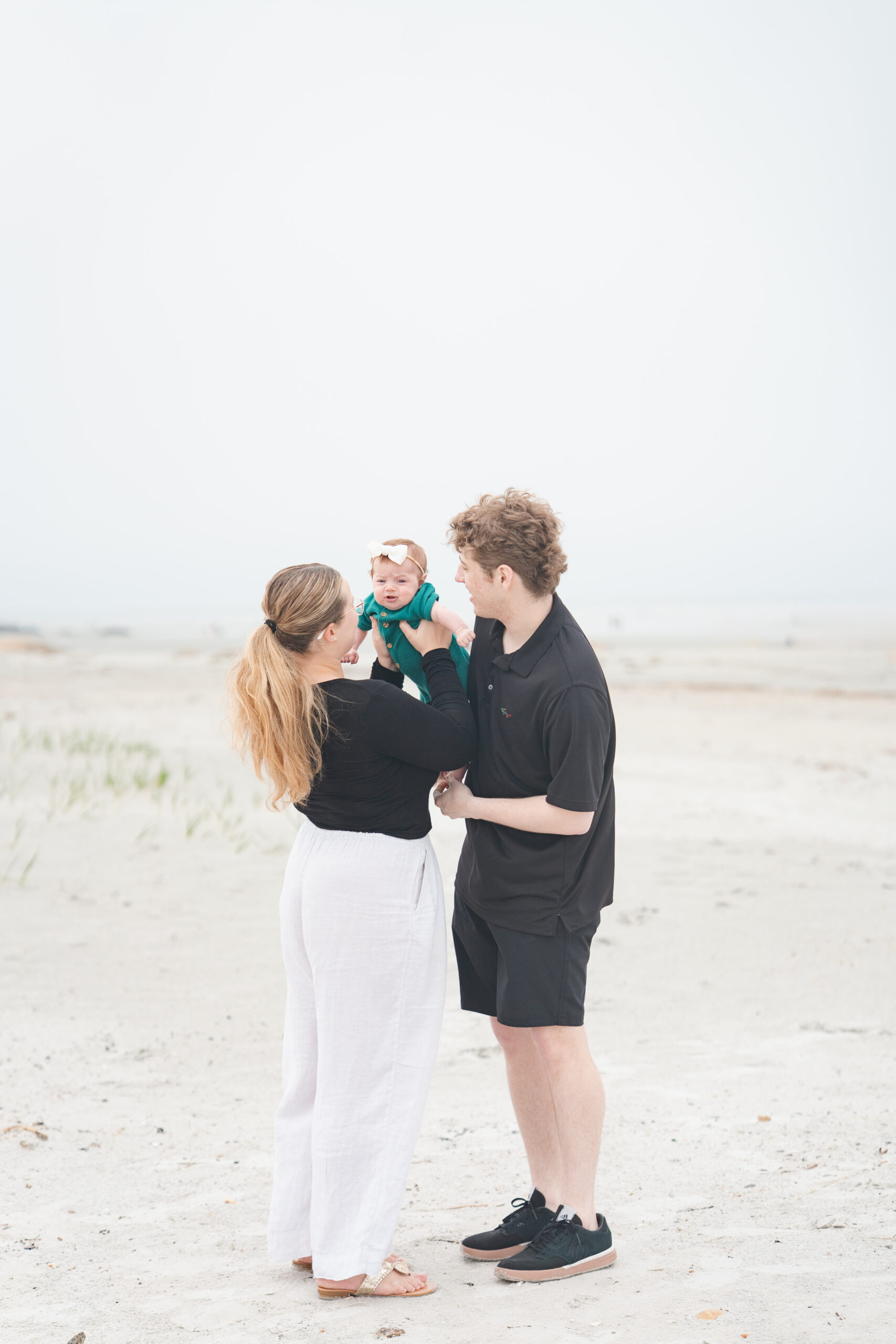 Romantic foggy beach engagement session in Gloucester, MA