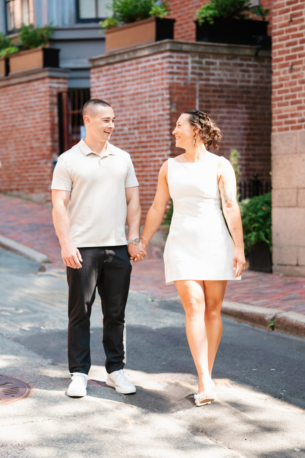acorn street boston engagement photos