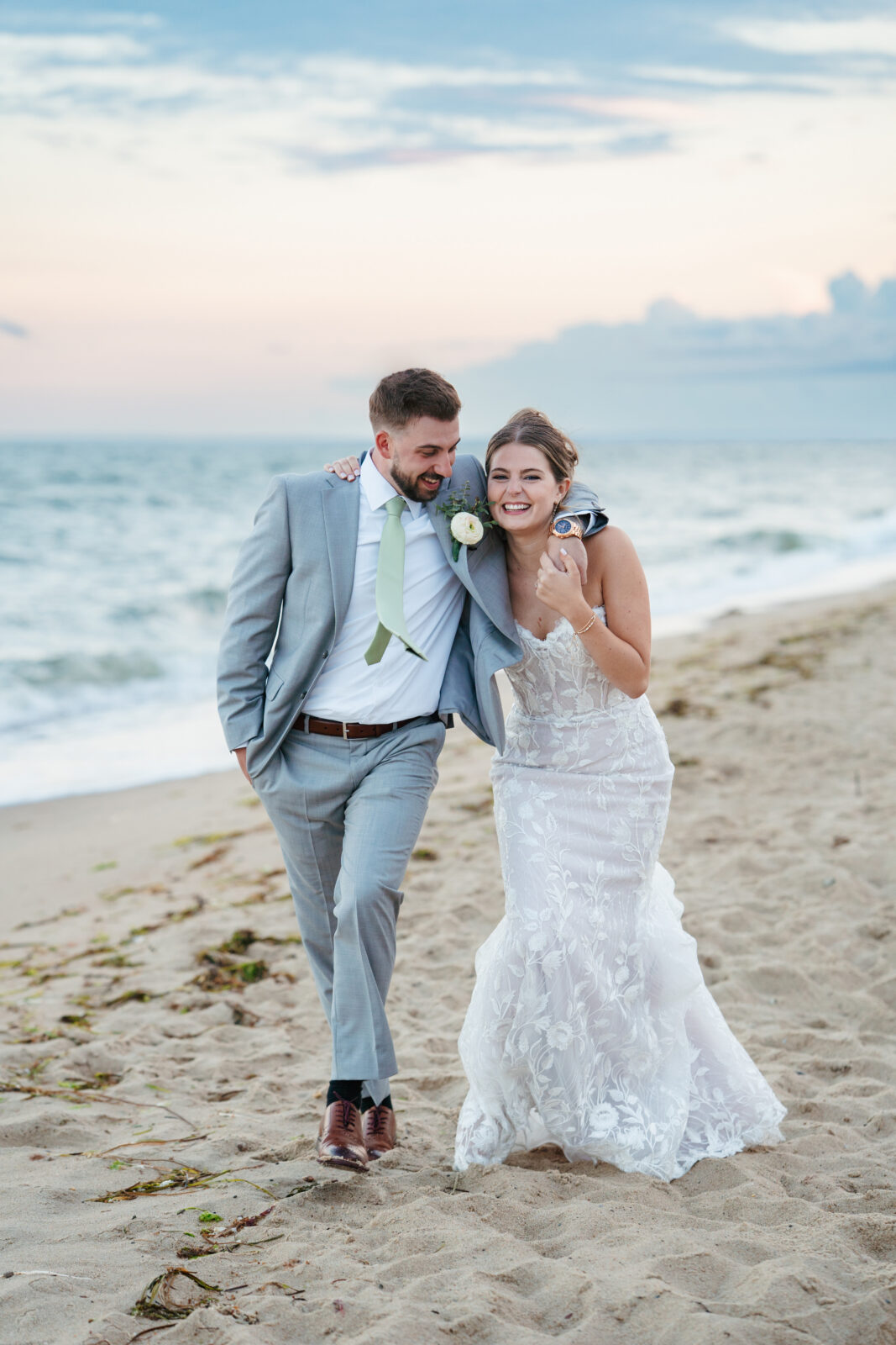 Romantic sunset photos at The Popponesset Inn wedding