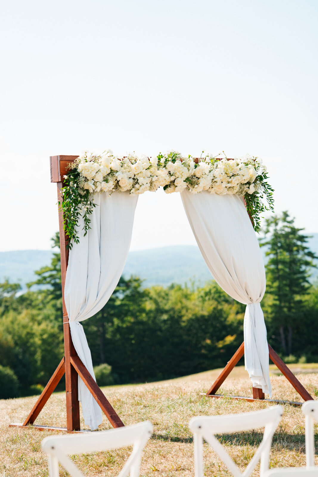 Waterfront wedding ceremony space at Lakeview Inn