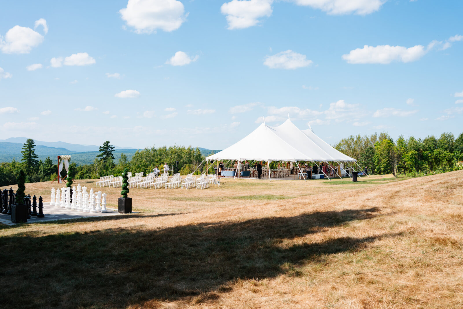 Open lawn space at Lakeview Inn overlooking the lake