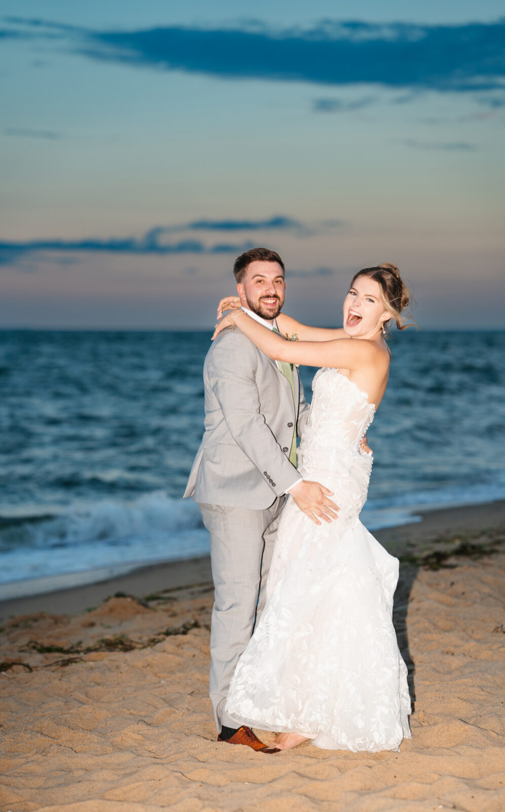 Romantic sunset photos at The Popponesset Inn wedding