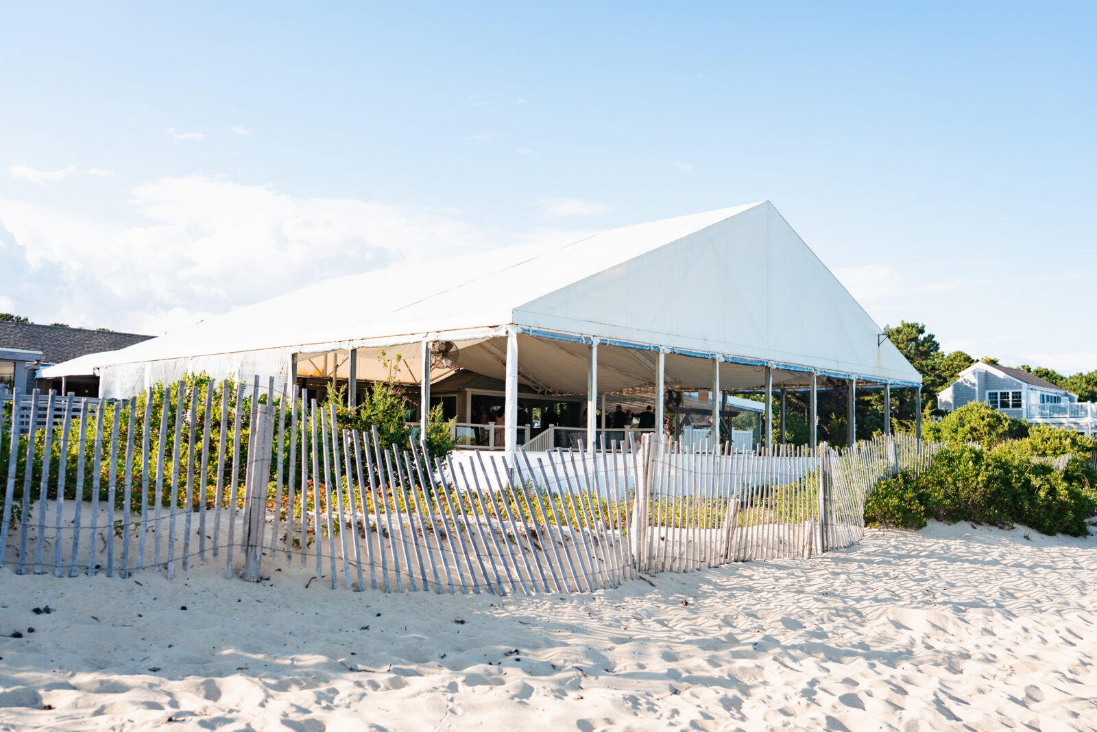 Beachfront wedding venue in Mashpee MA overlooking the ocean