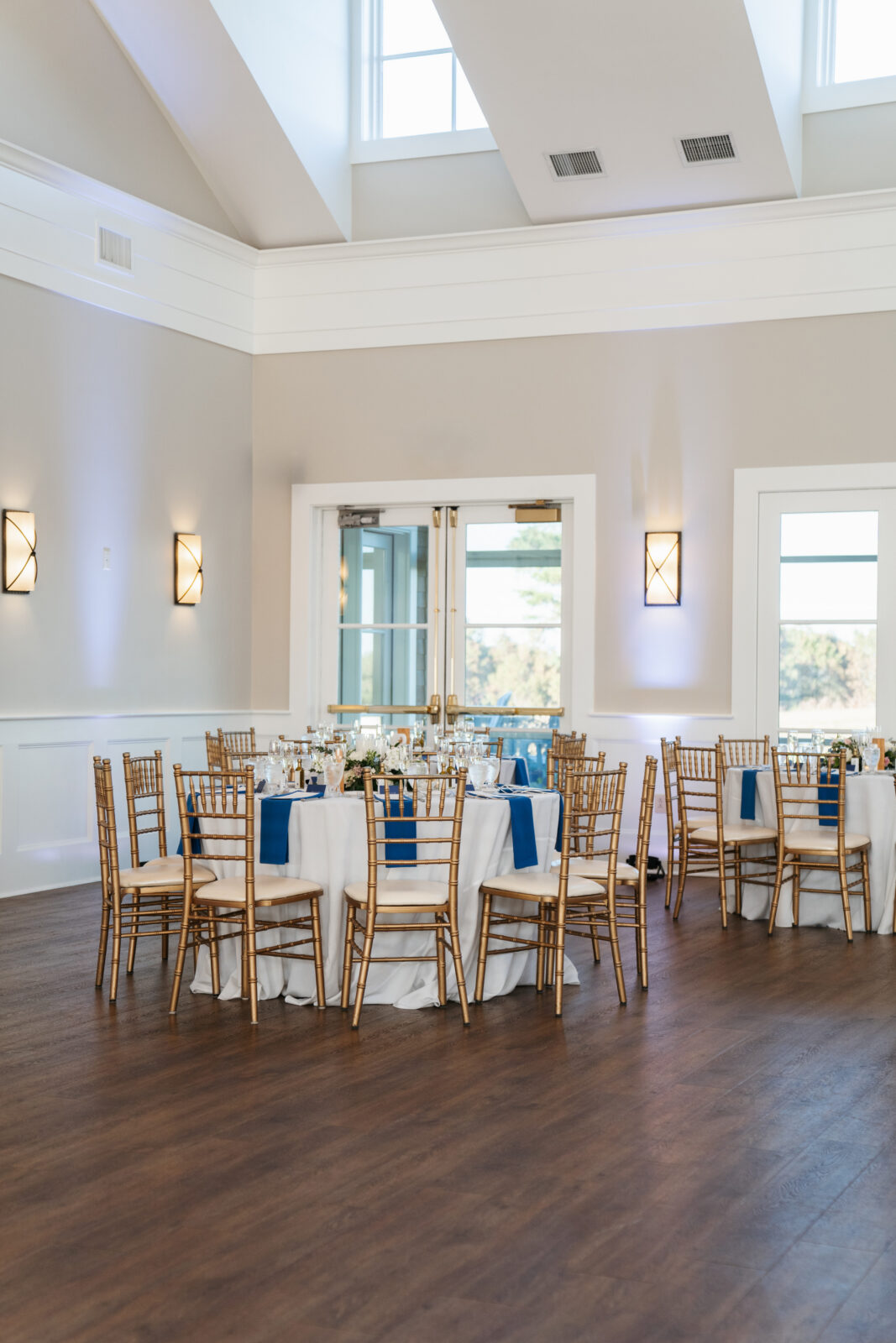 Elegant ballroom reception space at Waverly Oaks in Plymouth Massachusetts