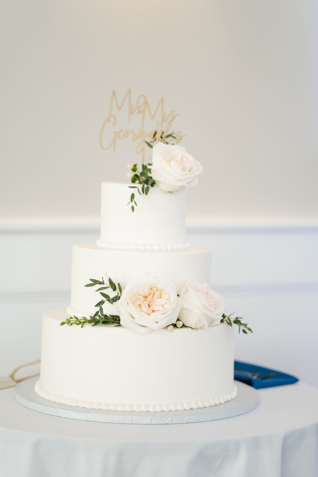 Elegant wedding reception details at Waverly Oaks in Plymouth MA