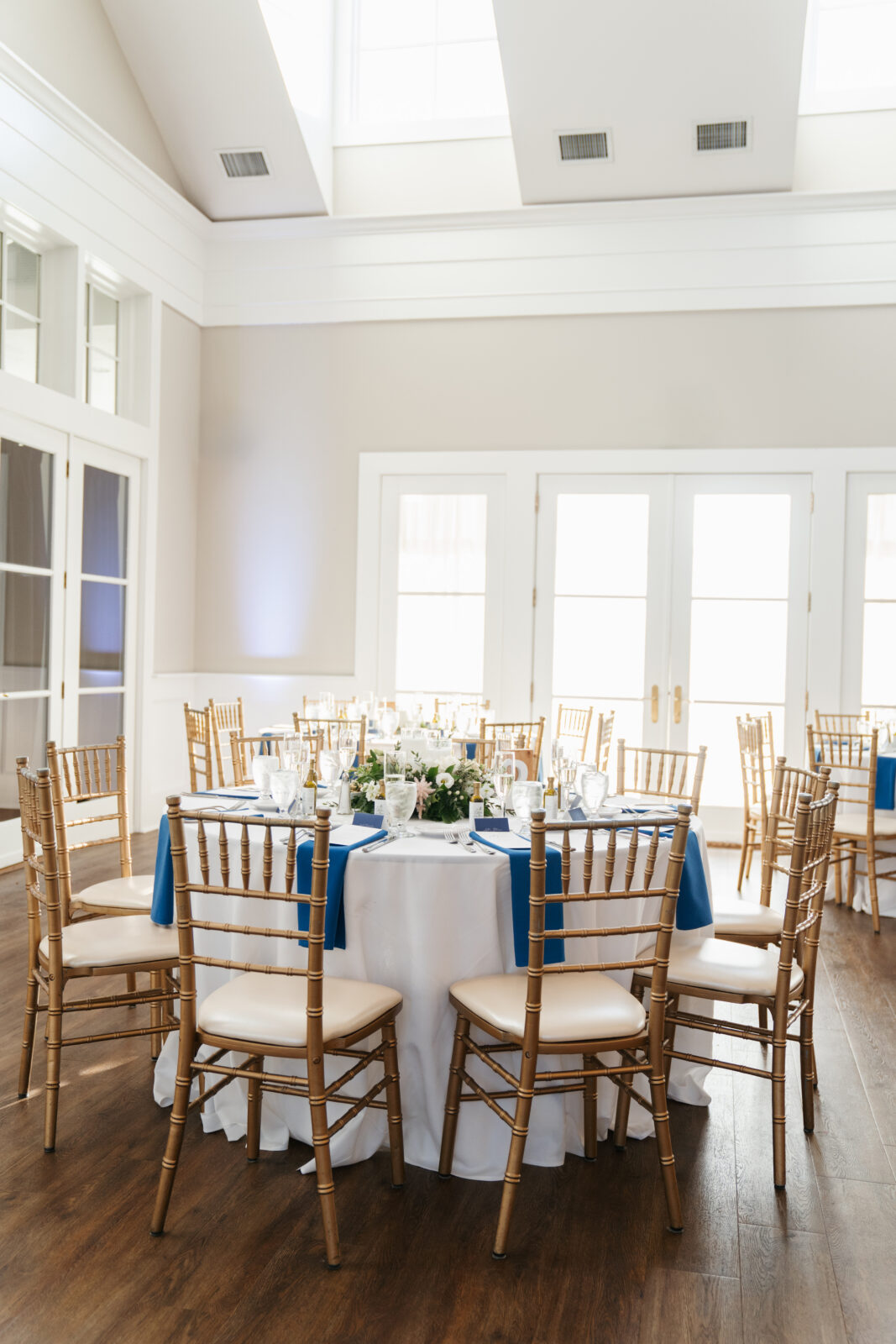 Elegant wedding reception details at Waverly Oaks in Plymouth MA
