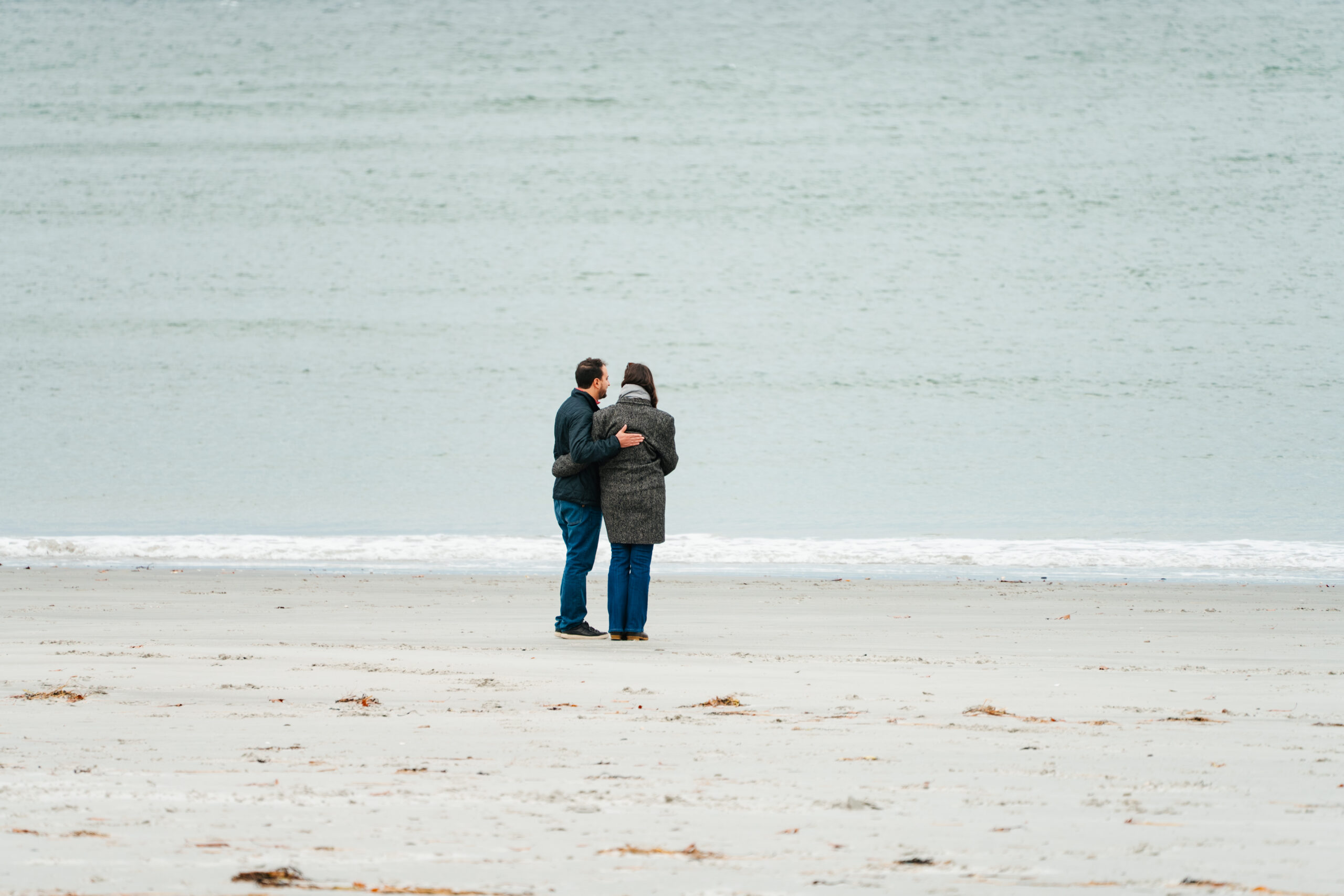 moment leading up to getting proposed to on the beach