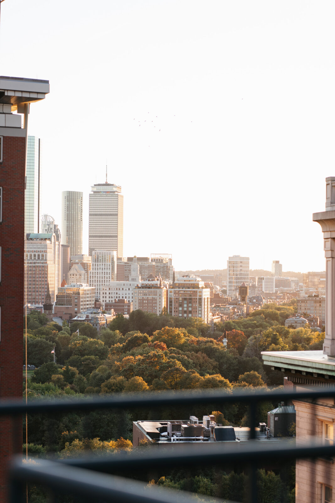 city view reception space at Massachusetts venue