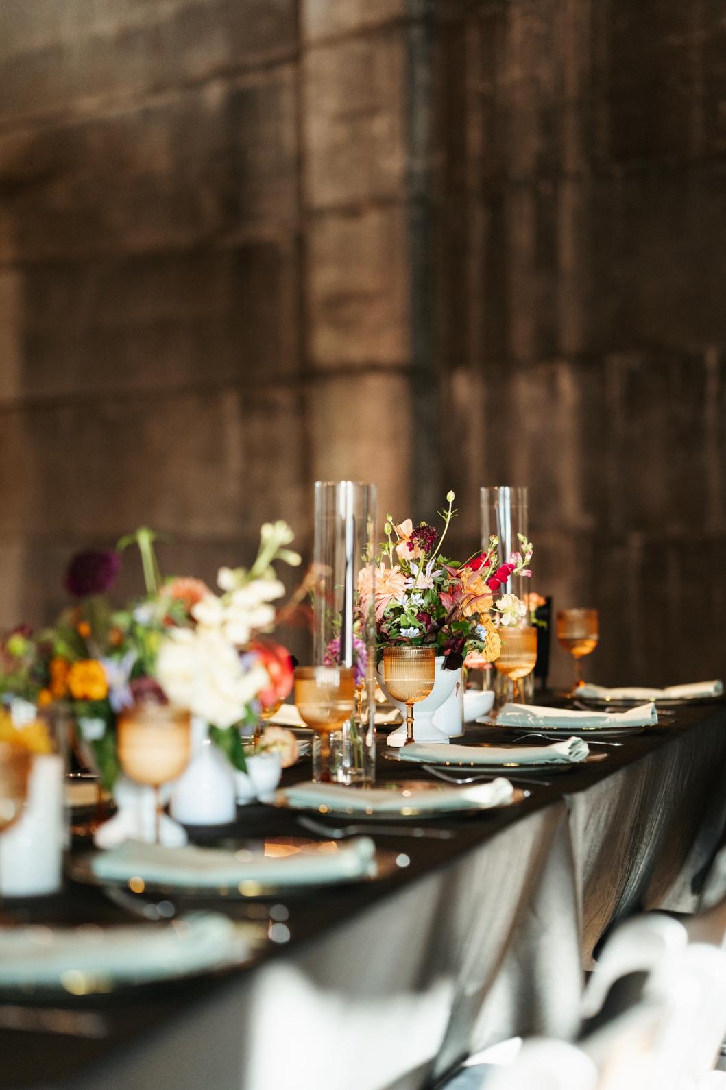 modern wedding reception space